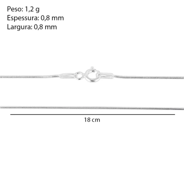 Conjunto Colar e Pulseira em prata 925 com design 'Rabo de Rato - Image 2